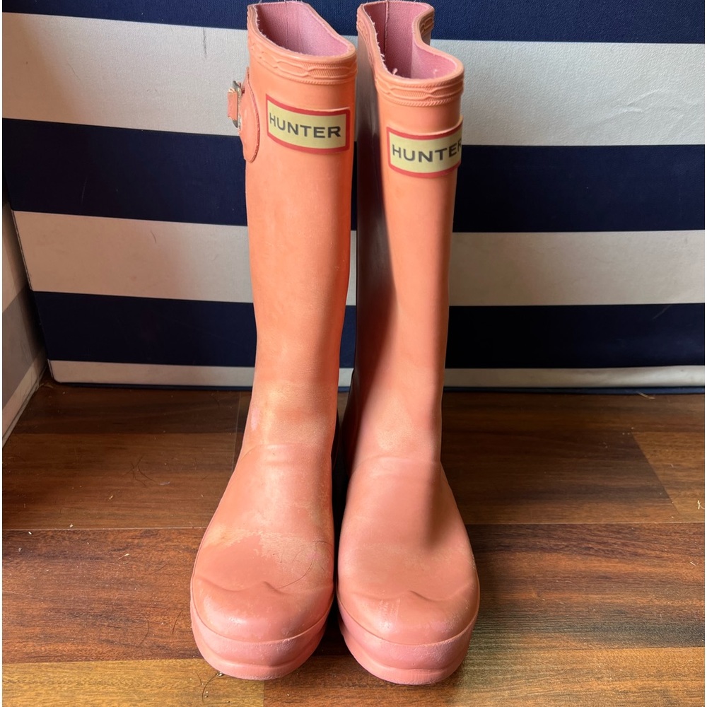 Well loved hunter boots used around the barn